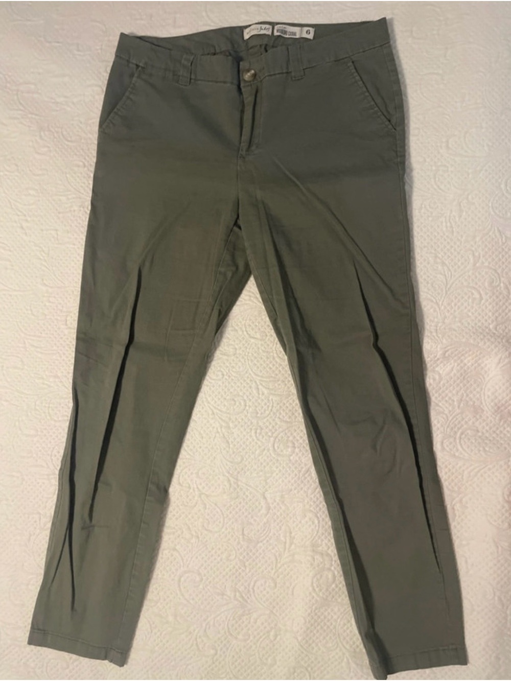 Maison Jules Olive Cropped Slim Pants